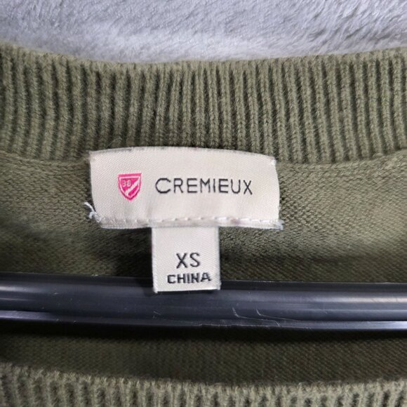 Womens Cremieux Green & Black Striped Sweater Crewneck Long Sleeve Size XS - Picture 2 of 7